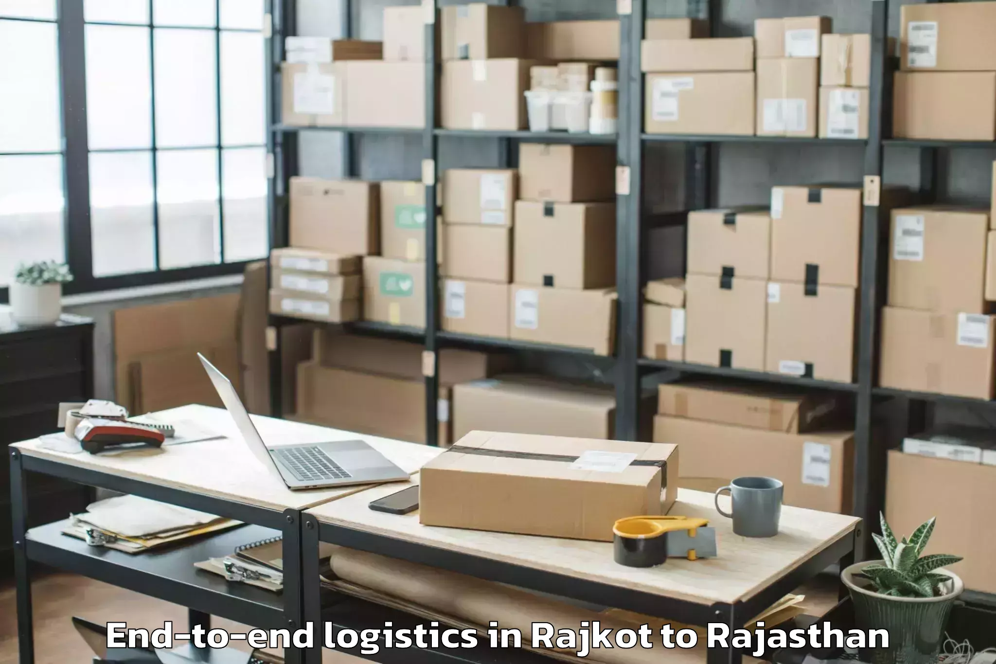 Book Rajkot to Sheoganj End To End Logistics Online